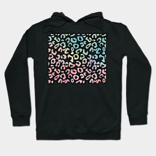 Pastel rainbow leopard print Hoodie